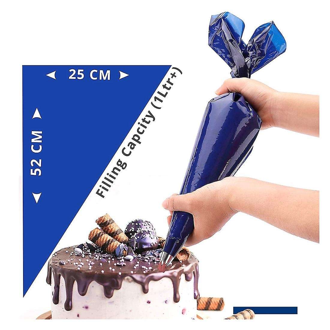 50pcs Extra Large Disposable Pastry Bag 21 Inch Cake Piping Bag