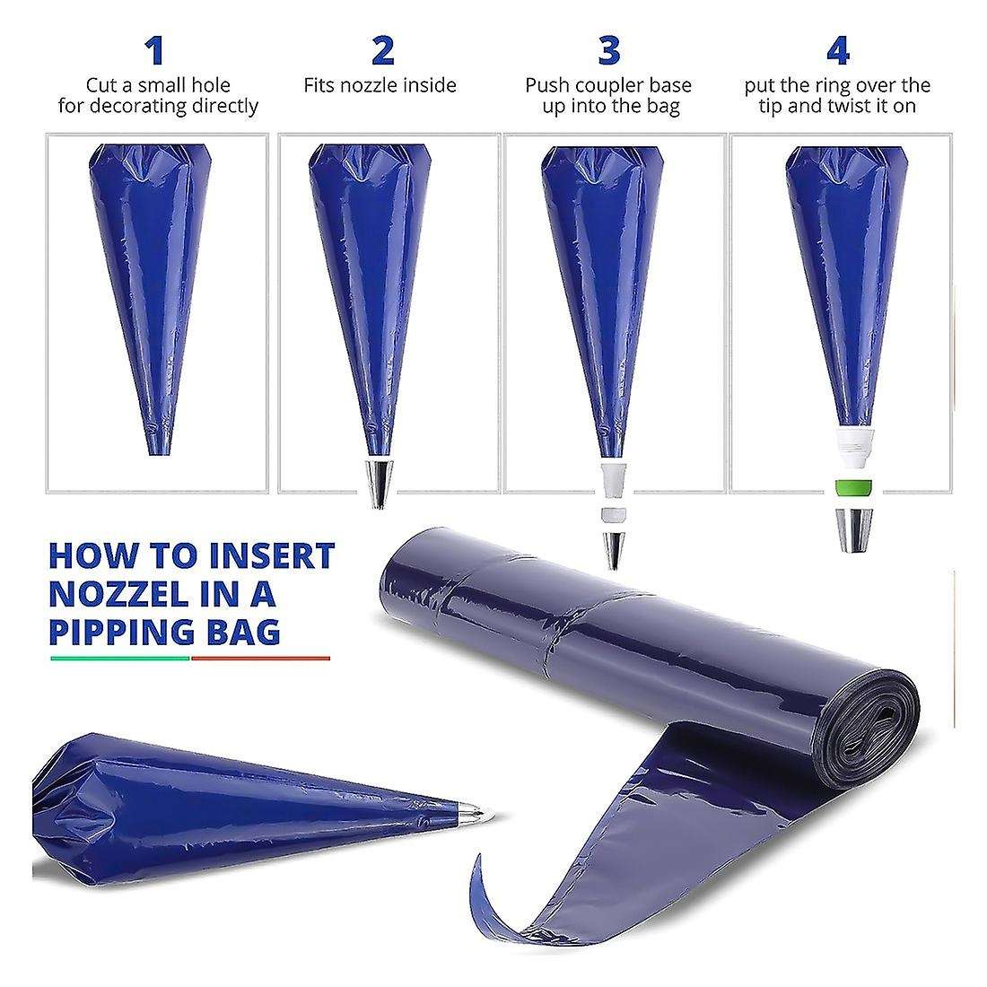 50pcs Extra Large Disposable Pastry Bag 21 Inch Cake Piping Bag