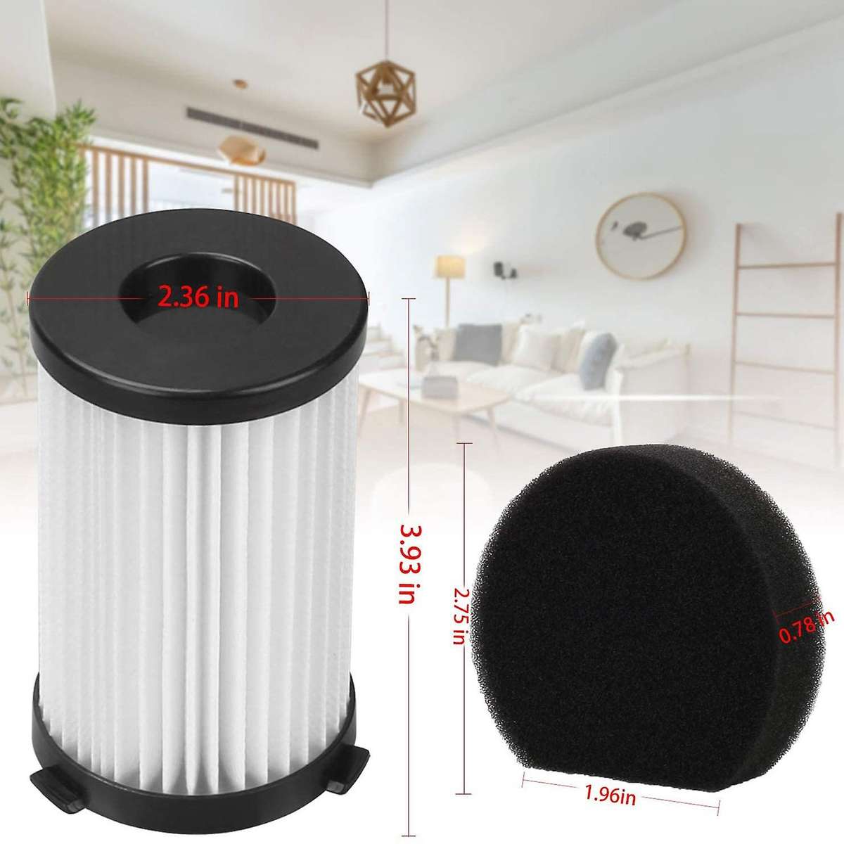 10 Hepa + 10 Sponge Filter ,for Moosoo D600 / D601 &iwoly V600 Corded