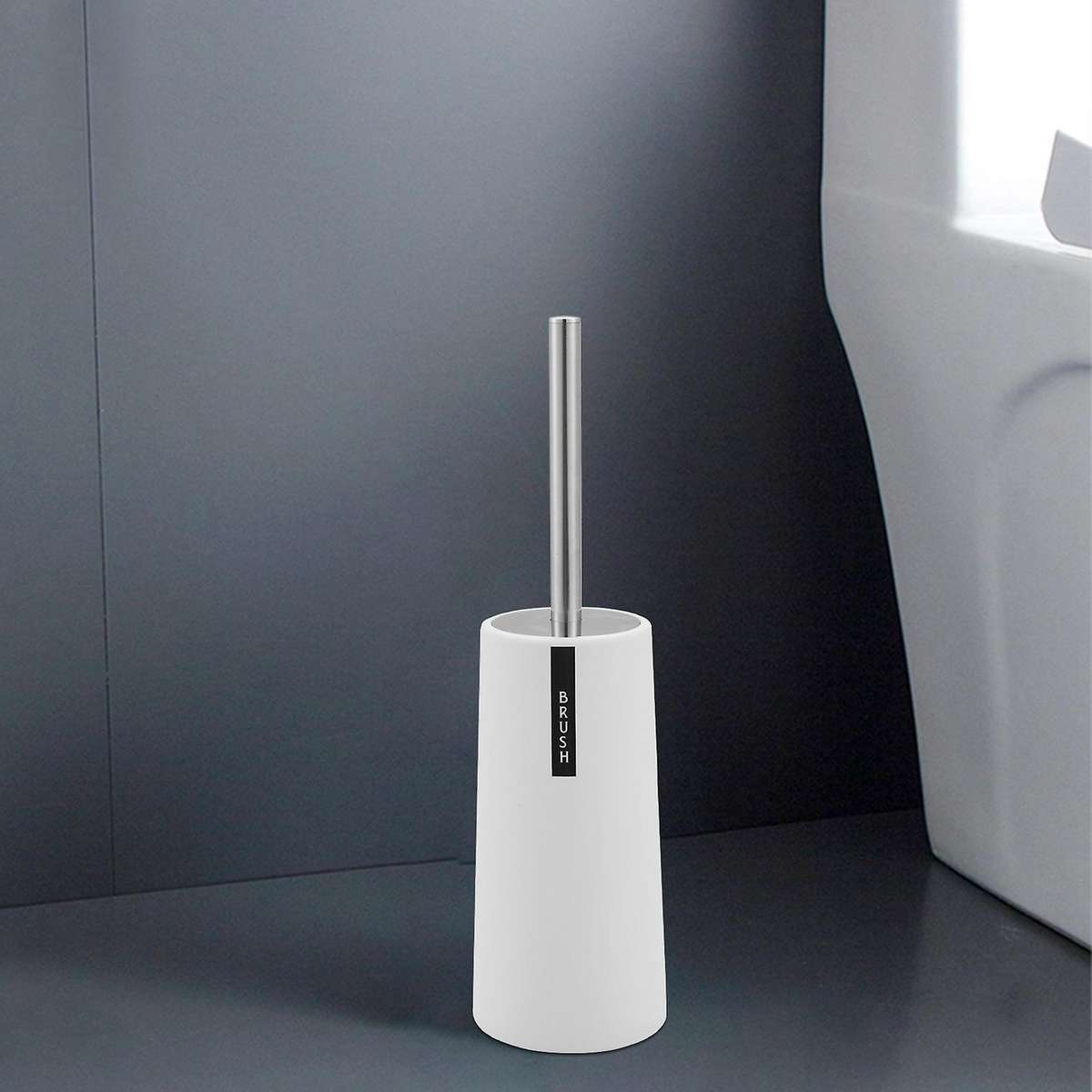 2x Toilet Brush and Holder Upgraded Modern Design