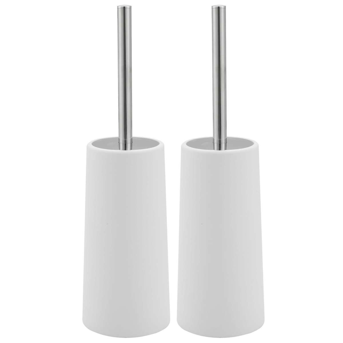 2x Toilet Brush and Holder Upgraded Modern Design