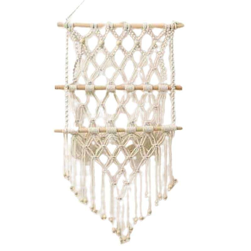 Hand Woven Storage Rack Macrame Tapestry for Boho Decor Ornament