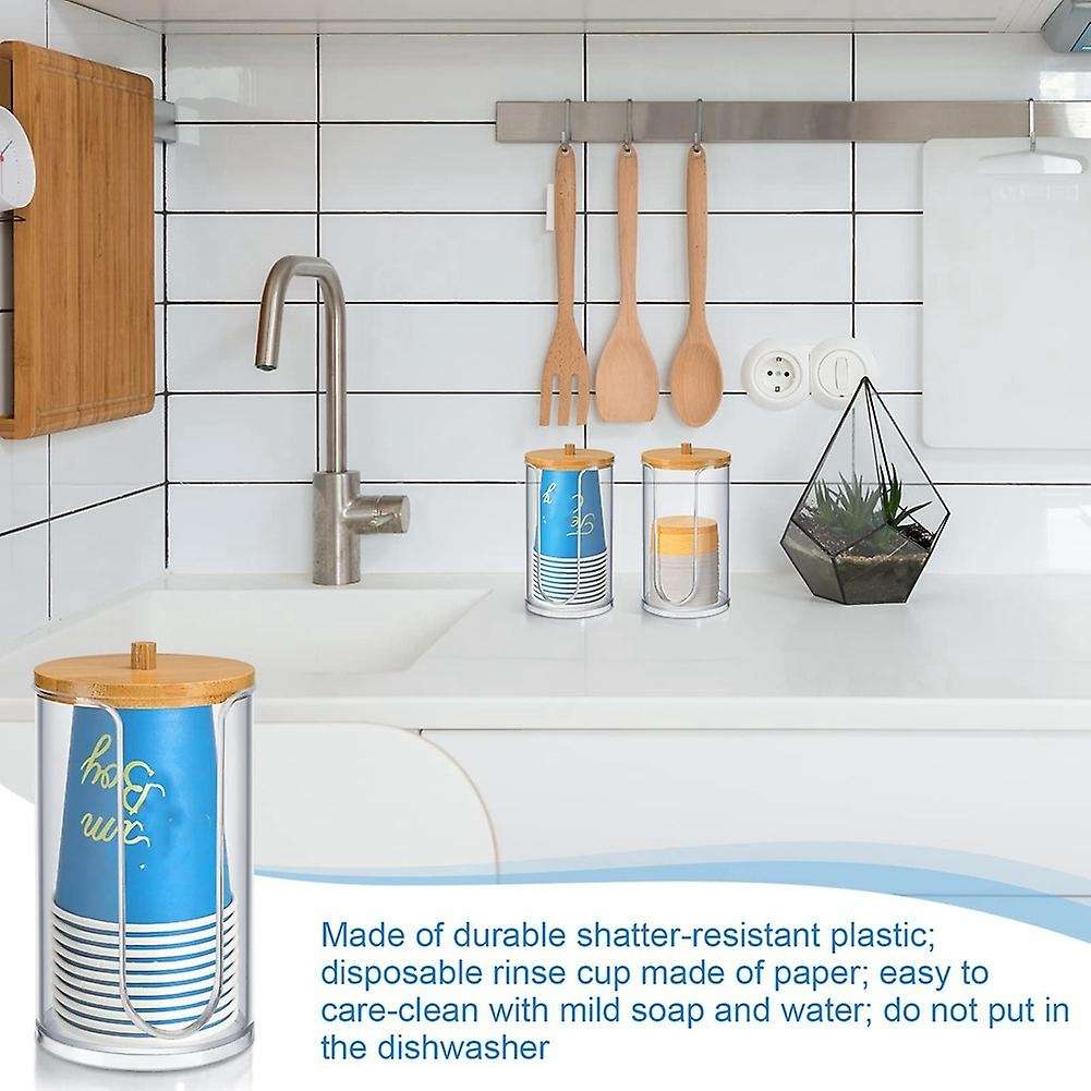 Plastic Disposable Paper Cup Dispenser Storage Holder with Lid