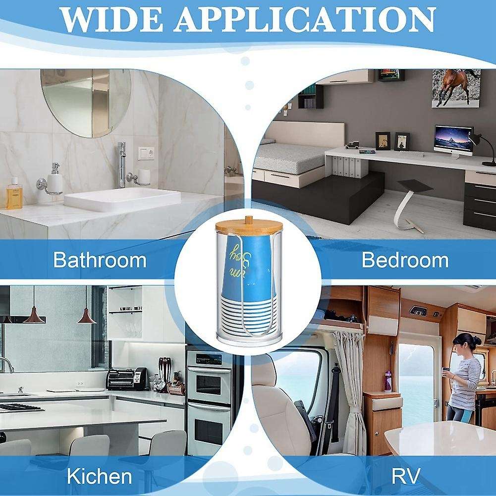 Plastic Disposable Paper Cup Dispenser Storage Holder with Lid