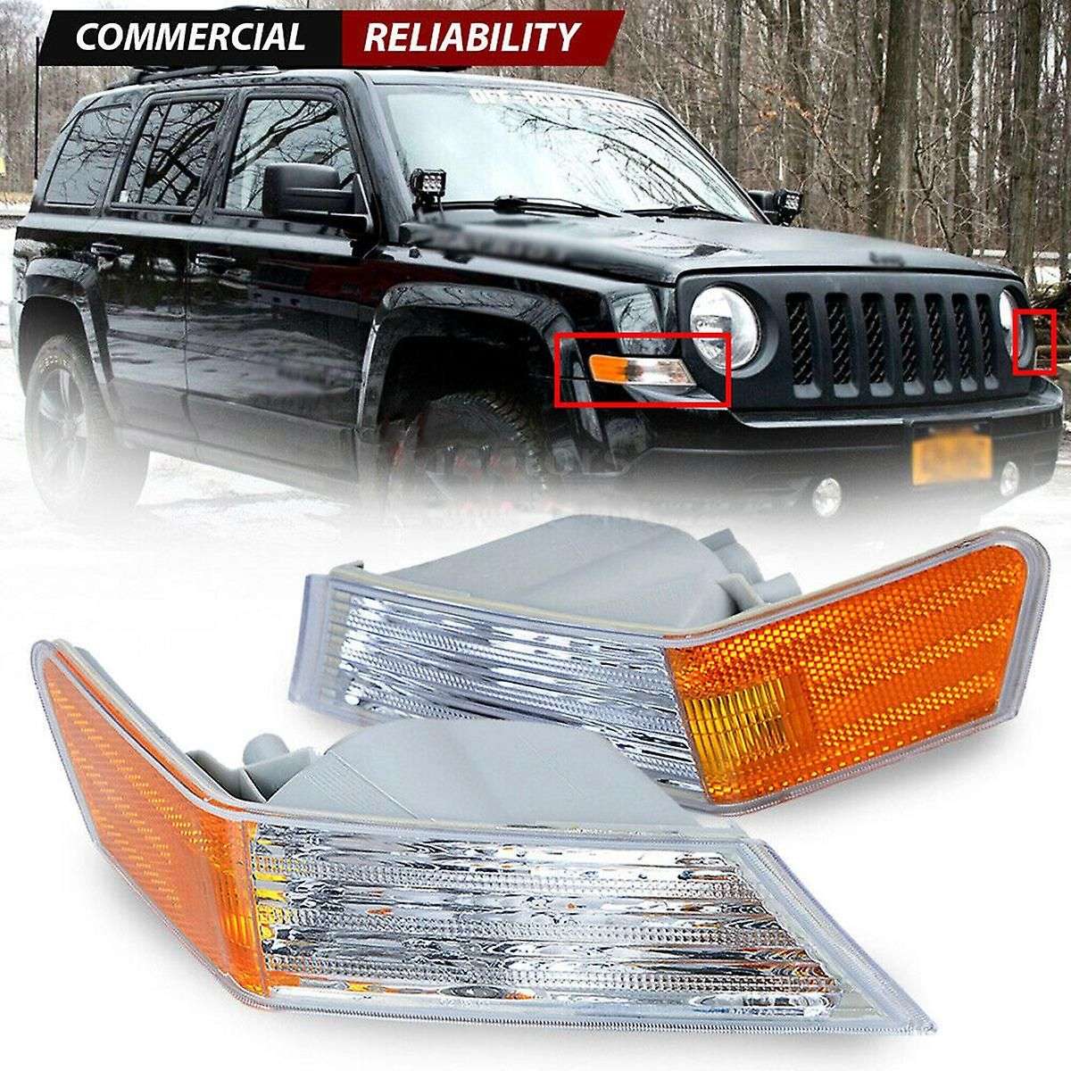 Front Led Corner Lights Lamps Turn Signal Light No Bulb for Jeep