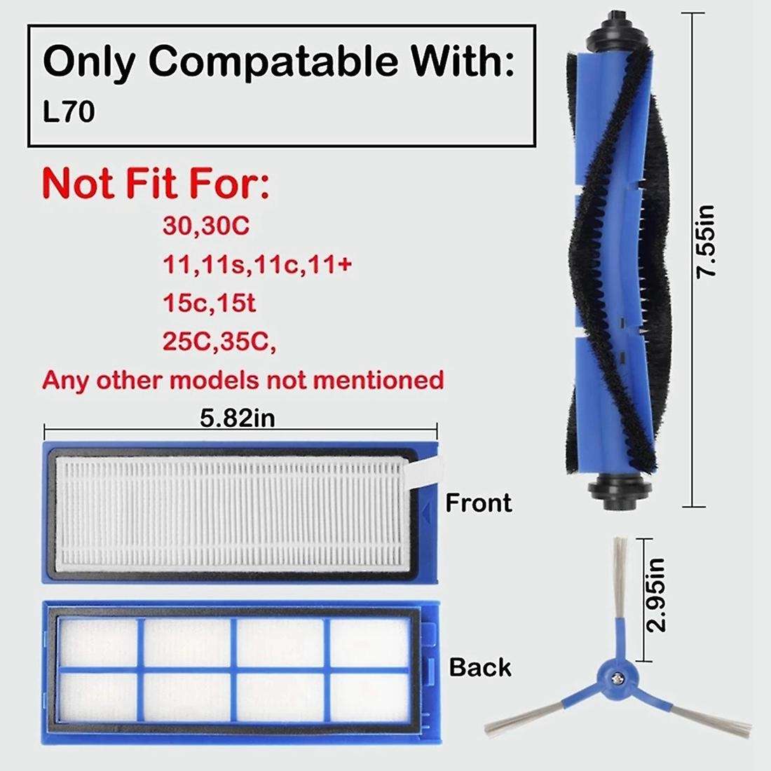 1 Set Vacuum Cleaner Parts Kit for Eufy Robovac L70 Hybrid Robot