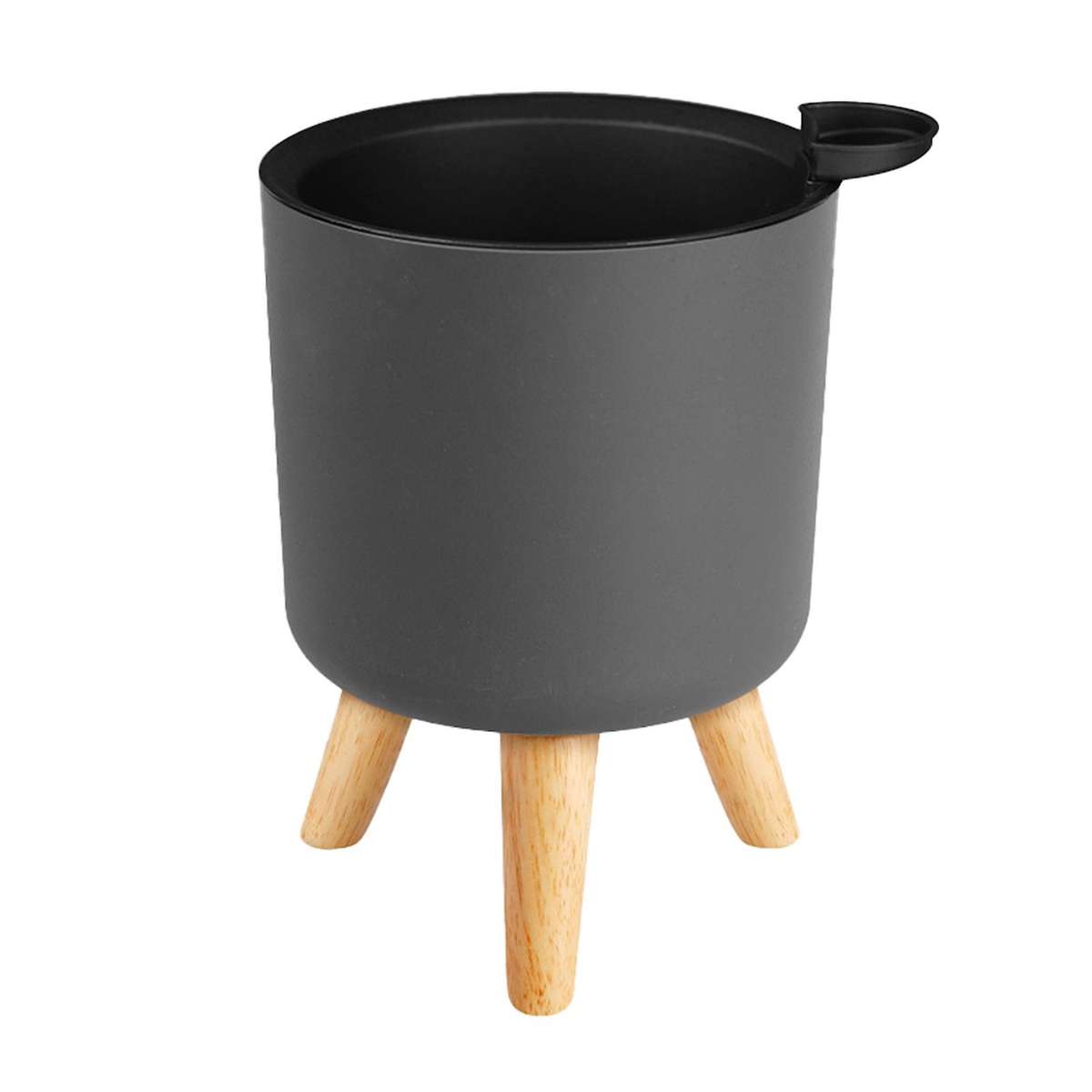 Floor-standing Round Flower Pot Feet Herbs Self Watering Drainage -1