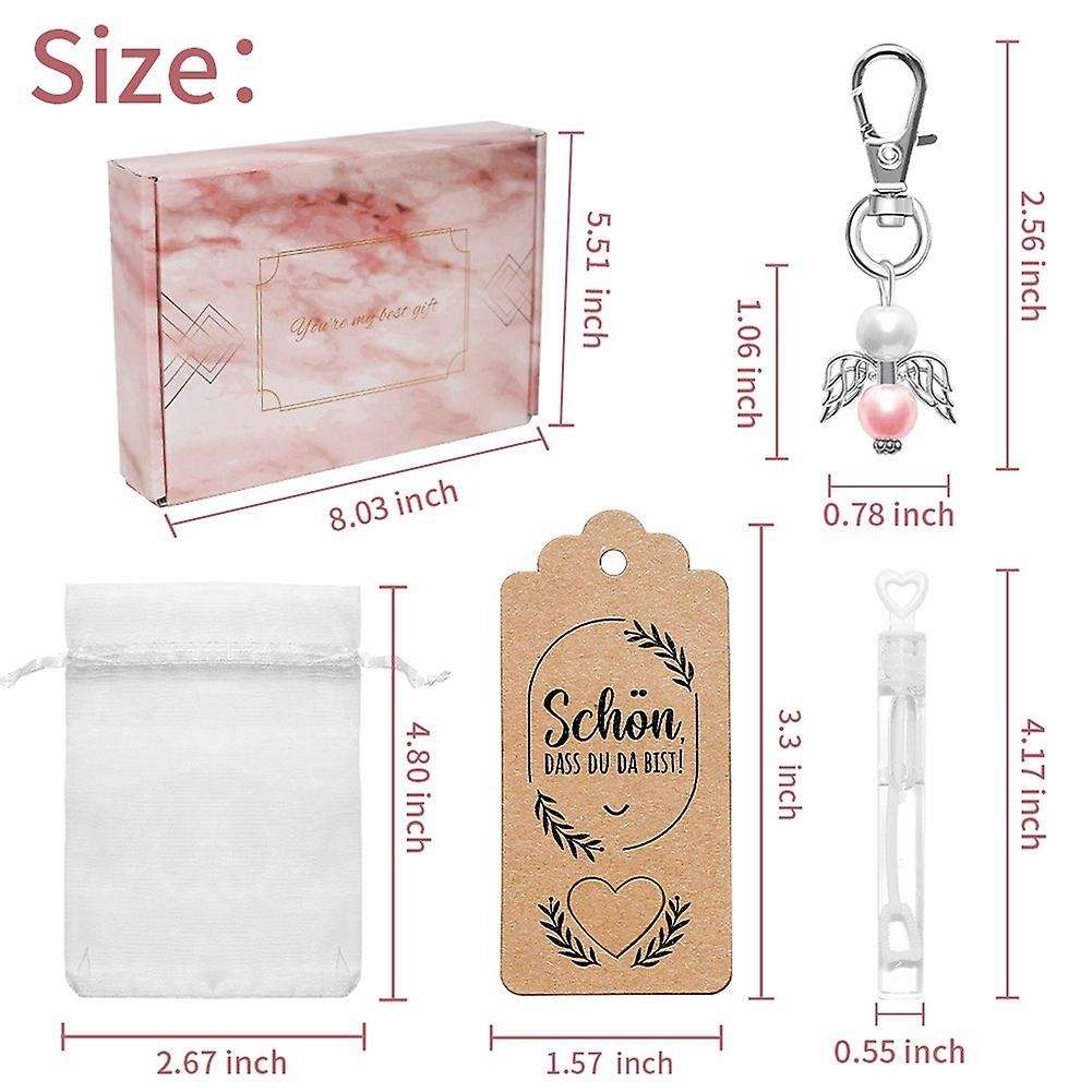 30 Set Angel Keychain Keyring Wedding Party Favors Baby Shower Gifts