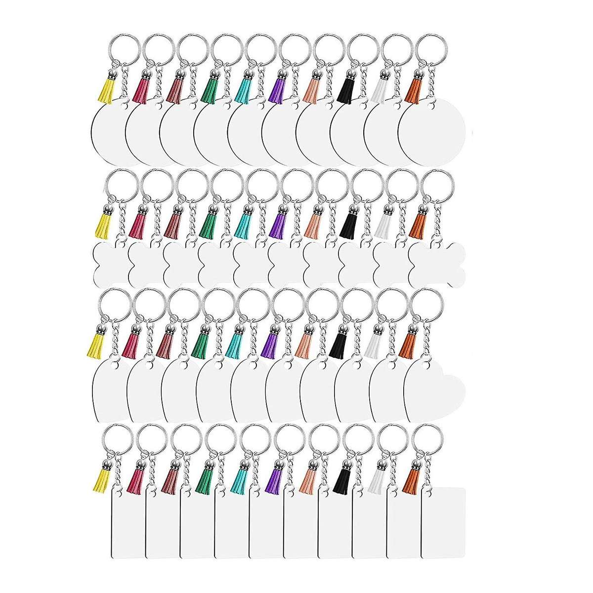 160 Sublimation Blank Products, Sublimation Keychain Blank Bulk Set