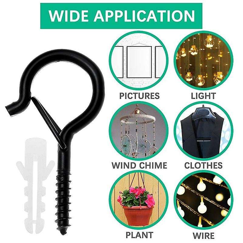 40pack Hooks,wall Mount Ceiling Screw Hook,string Lights Hanger Hooks