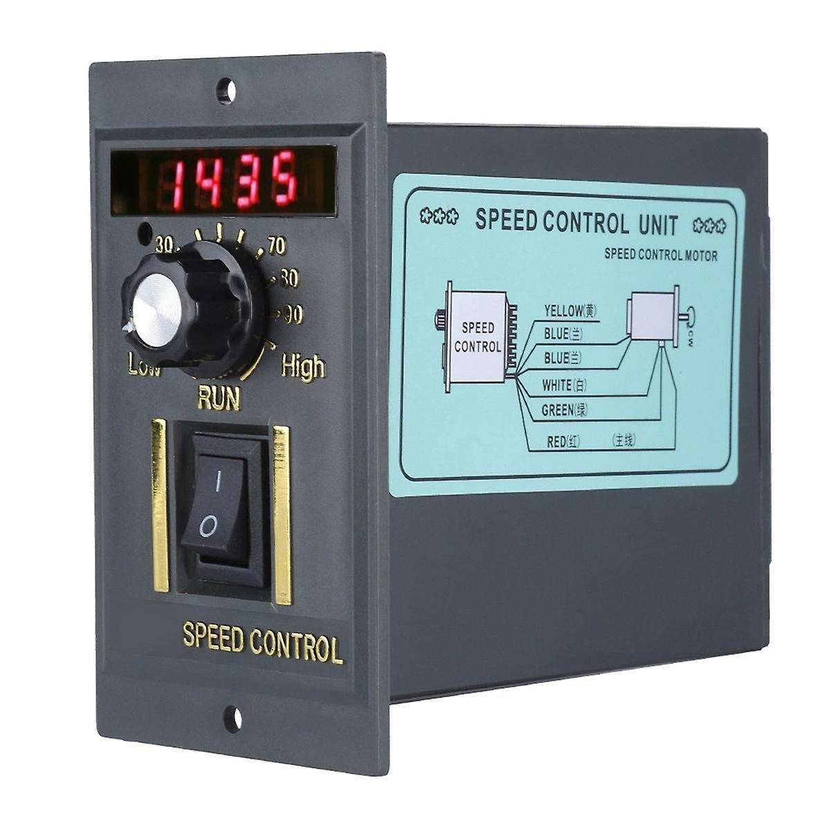 Ac 220v 50hz 15-400w Adjustable Motor Speed Controller 0-1450rpm