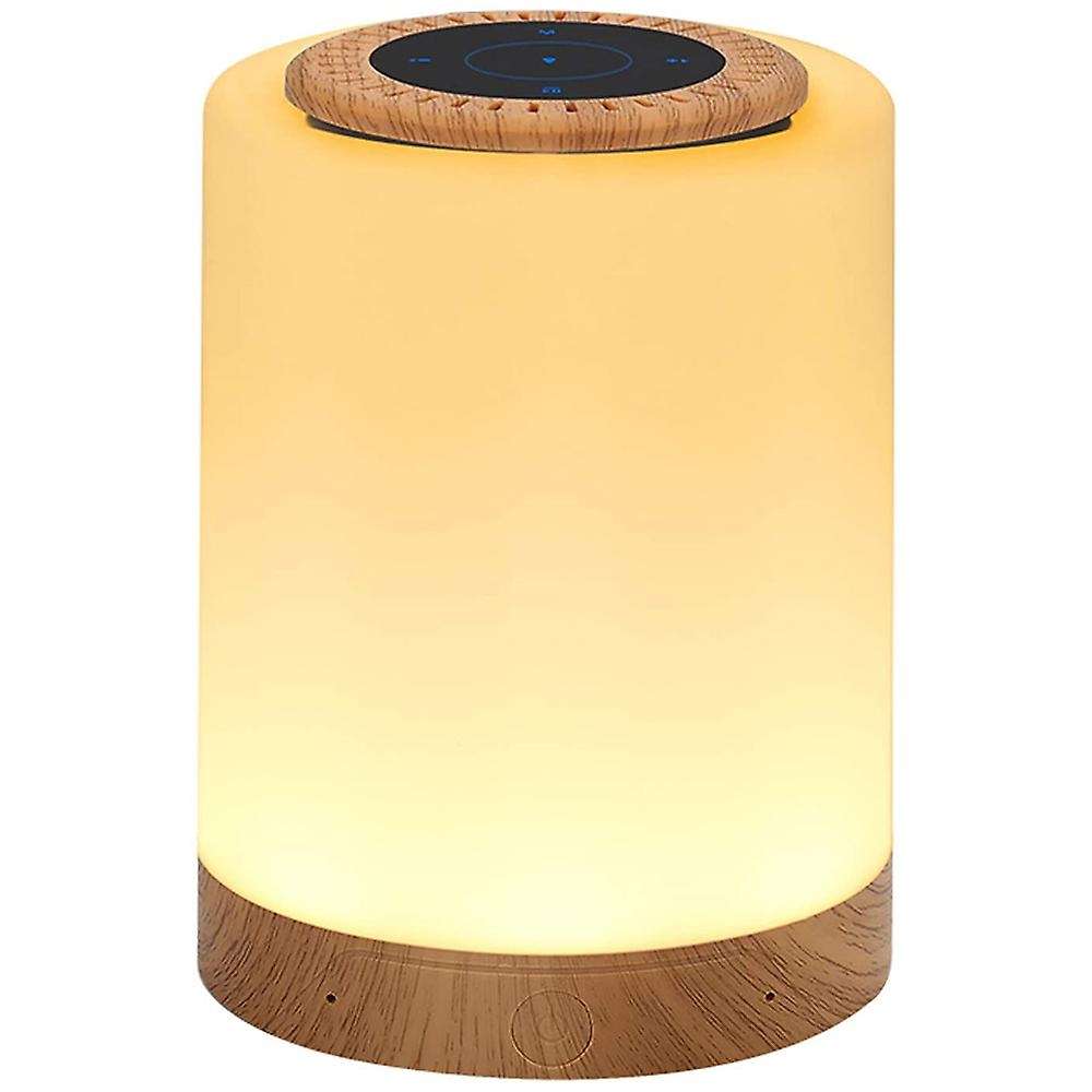 Night Light with Bluetooth Speaker, Smart Press Sensor Bedside Lamp