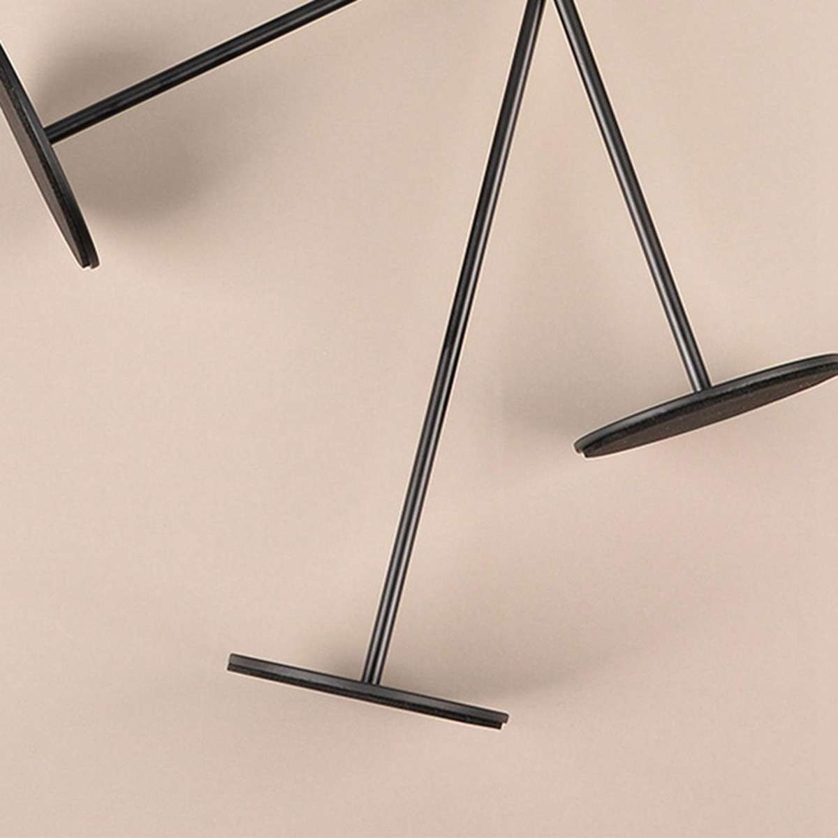 Modern Gold with Black Metal Candle Holders Wedding Home Decor,d