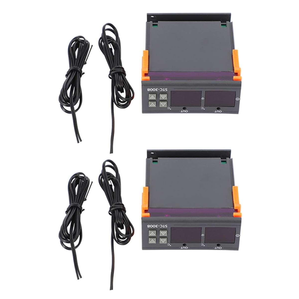 2x Dual Digital Thermostat for Incubator Thermostat Humidistat