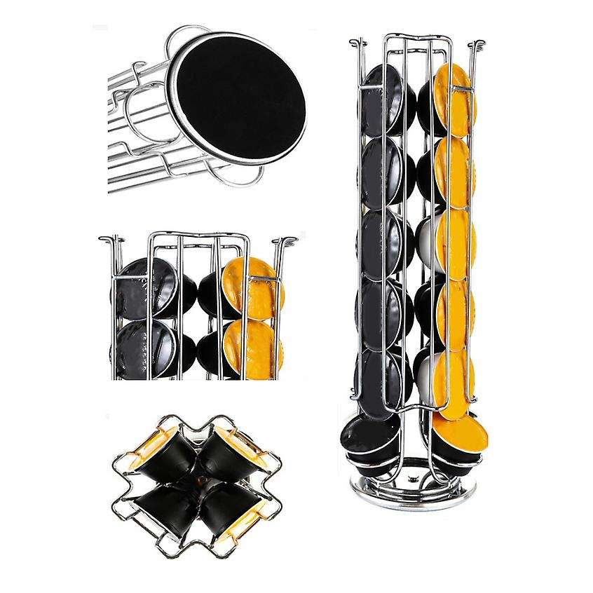 24 Cups Rotatable Coffee Pod Holder for Display Capsule Rack