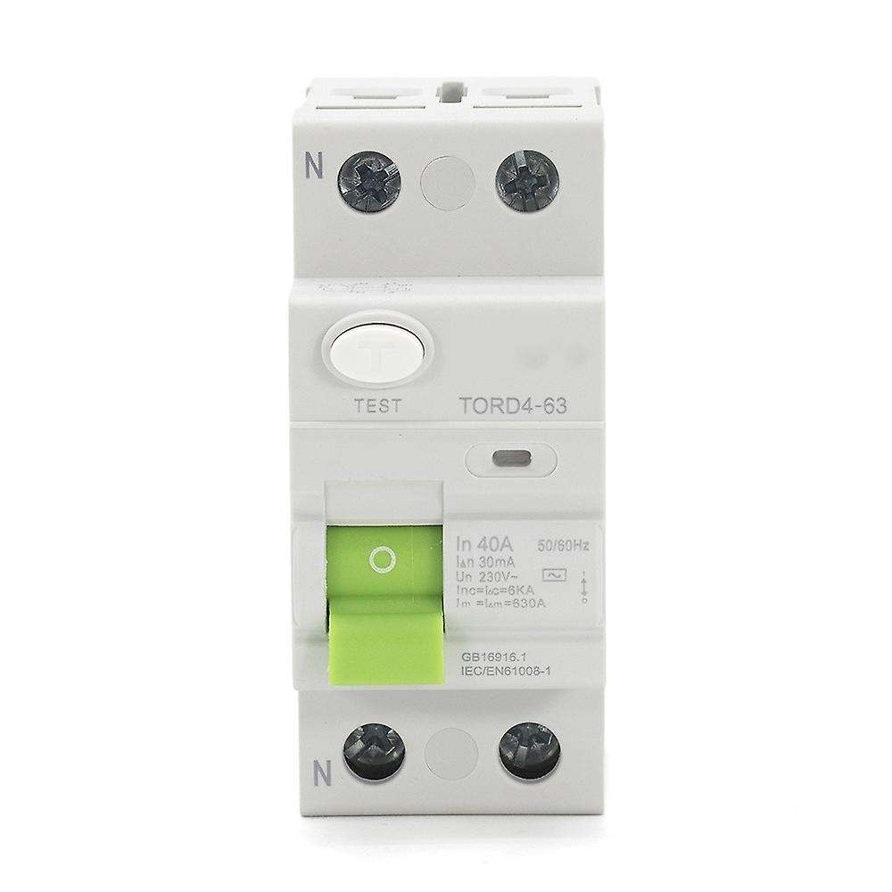 Ac 2p 6ka Rccb Rcd 230v Residual Current Circuit Breaker 2p 40a 30ma