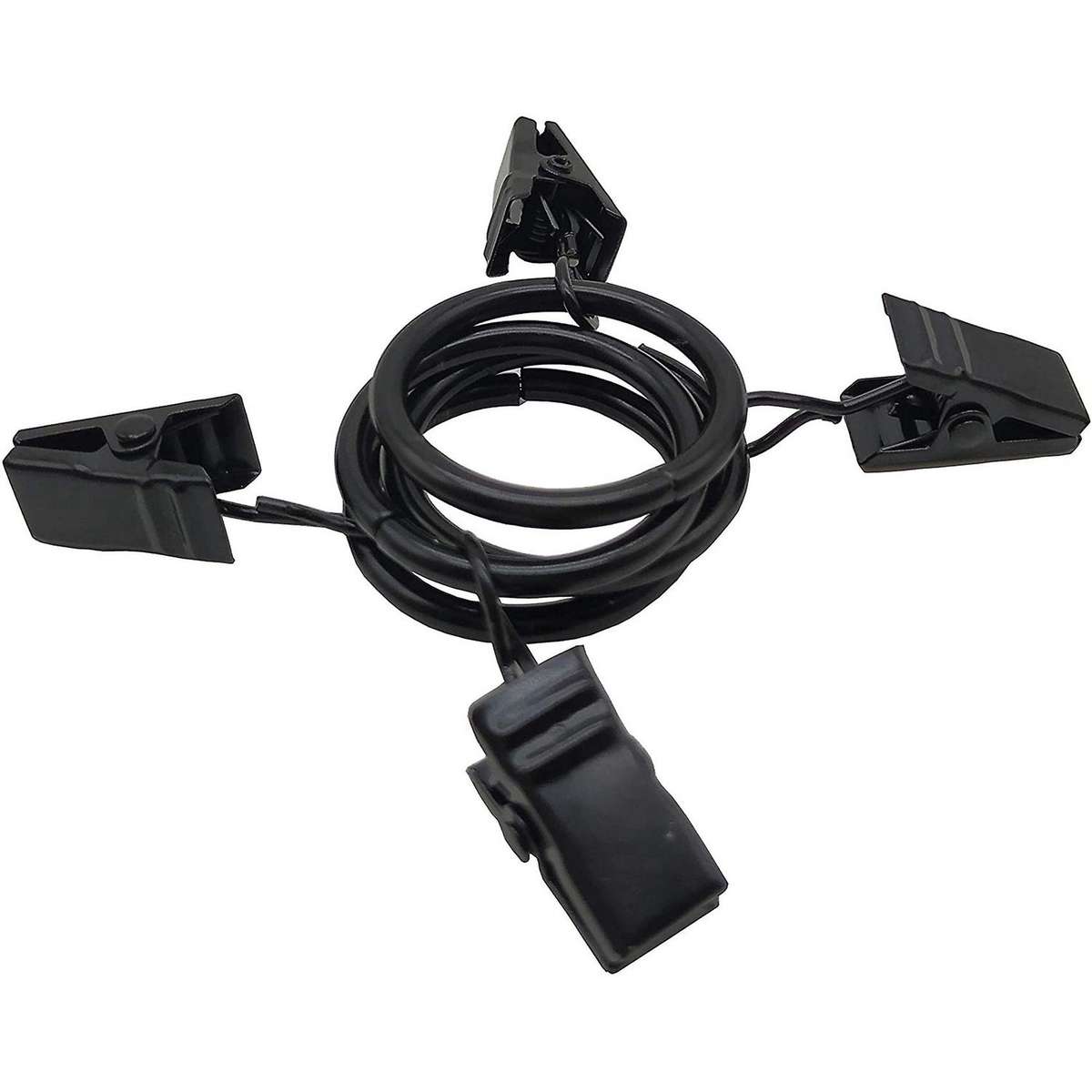 42 Packs Of Curtain Ring,with Clips,decorative Curtains,1 Inch,black