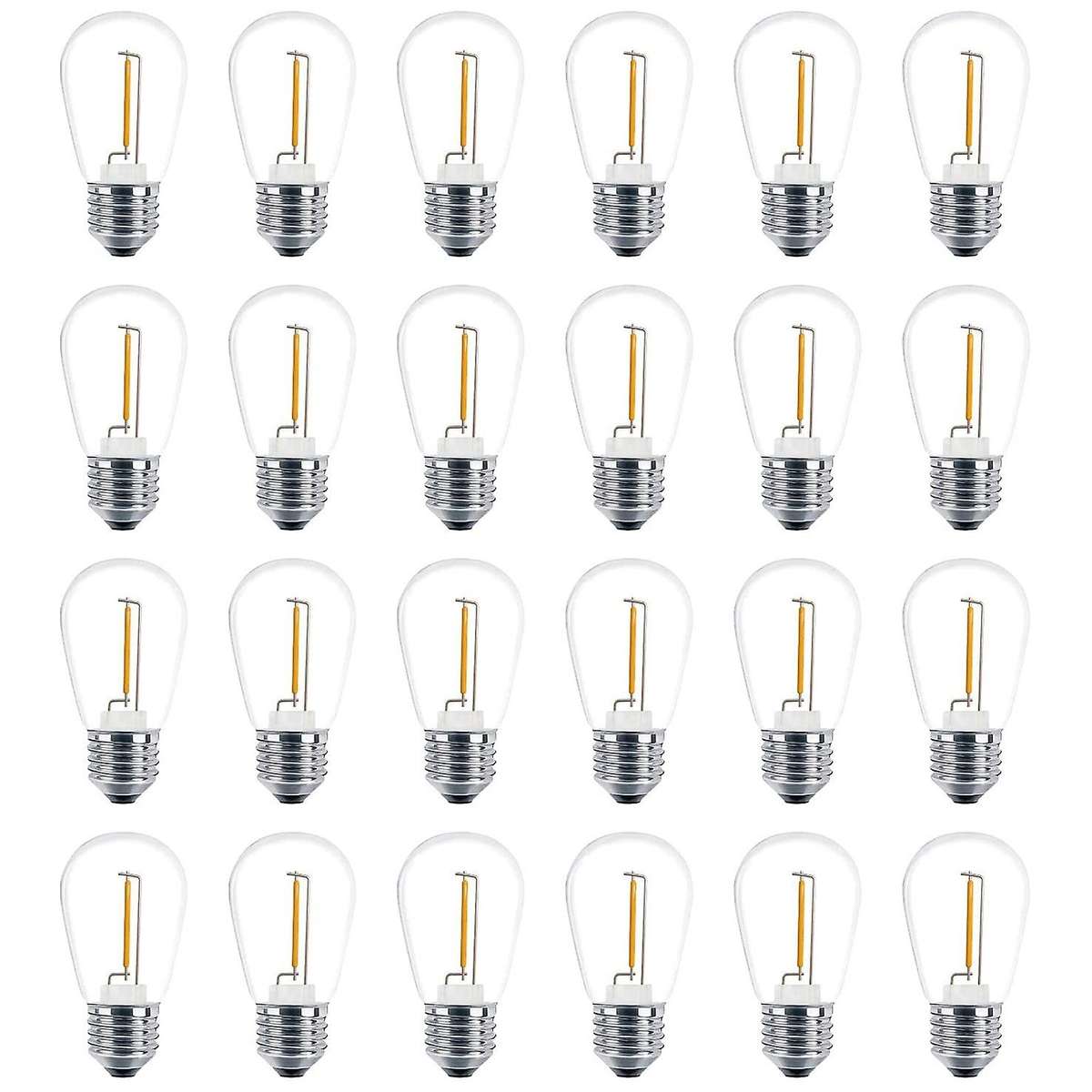 24 Pack 3v Led S14 Replacement Light Bulbs, Solar String Light Bulbs