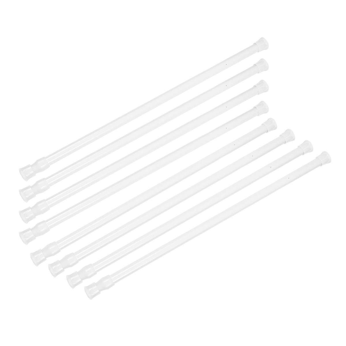 8 Small Tension Rods Spring Extendable Curtain Shower Telescopic Rod