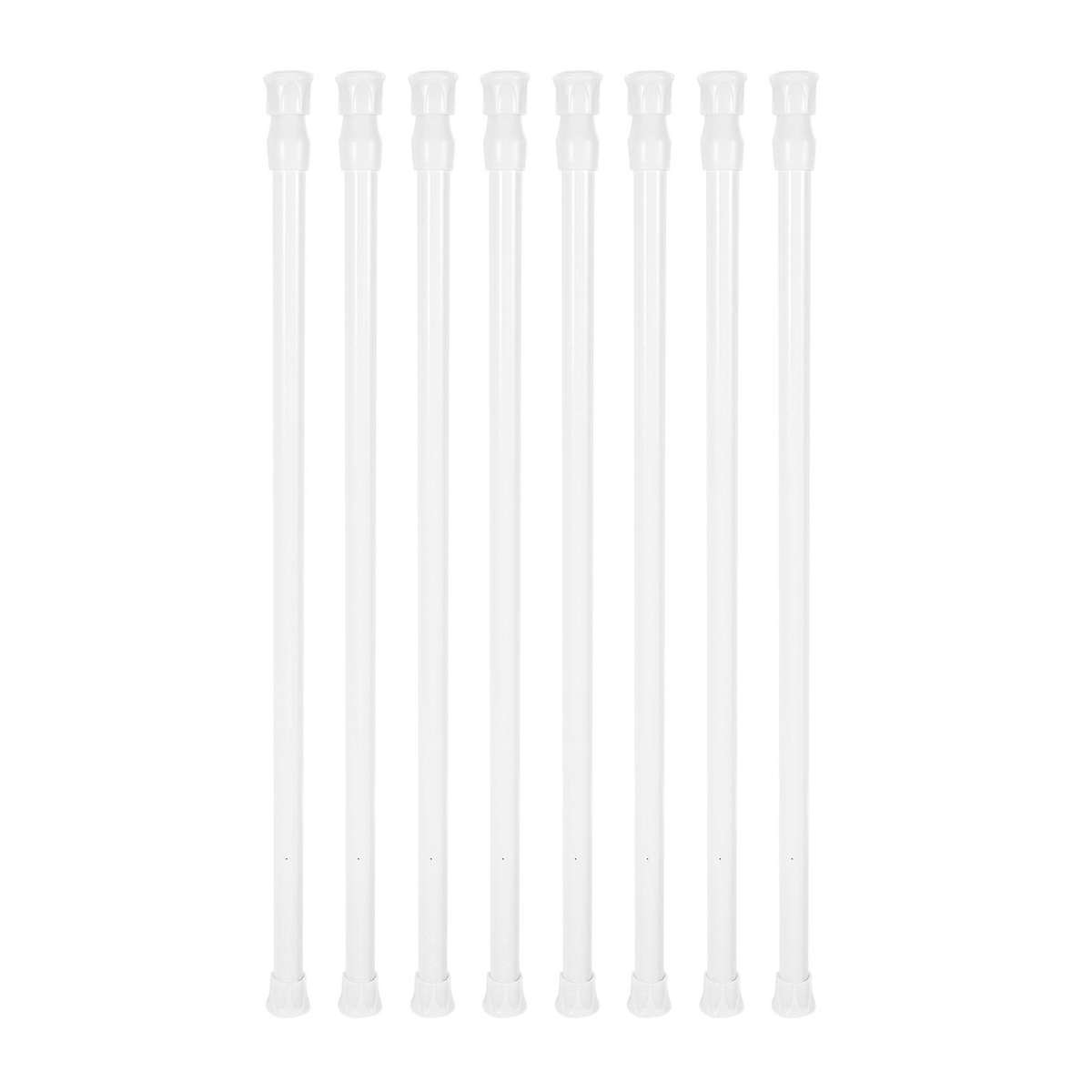 8 Small Tension Rods Spring Extendable Curtain Shower Telescopic Rod