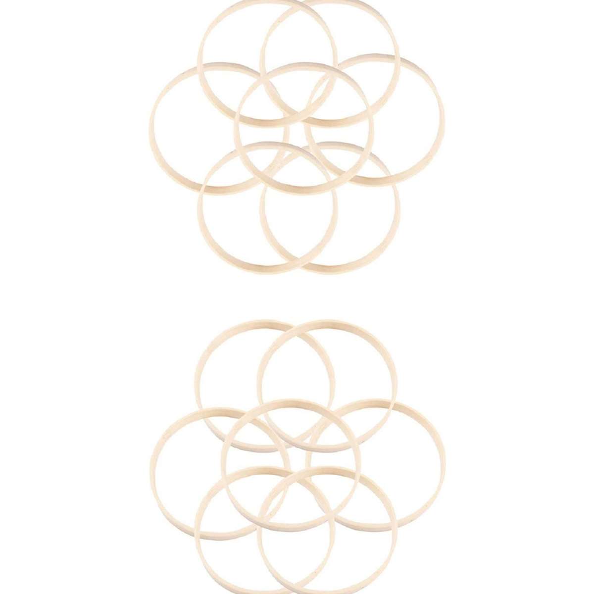 10pcs Wooden Bamboo Dreamcatcher Hoops Round Hoops Macrame Rings