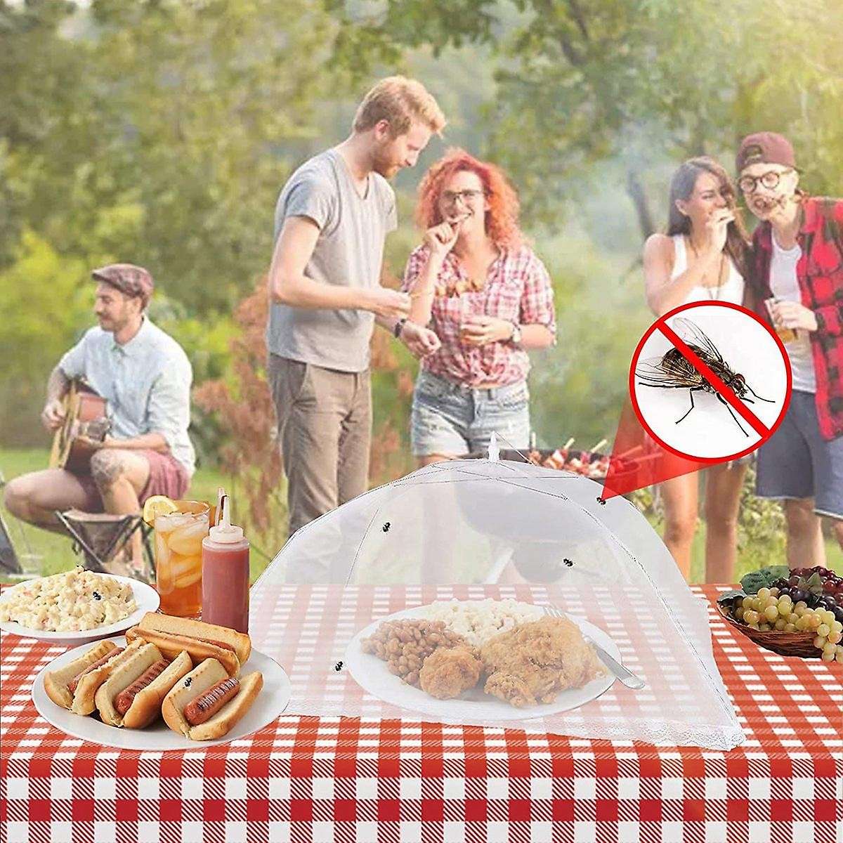 7 Pack Food Covers for Outside , Pop-up Umbrella Mesh Food Tents