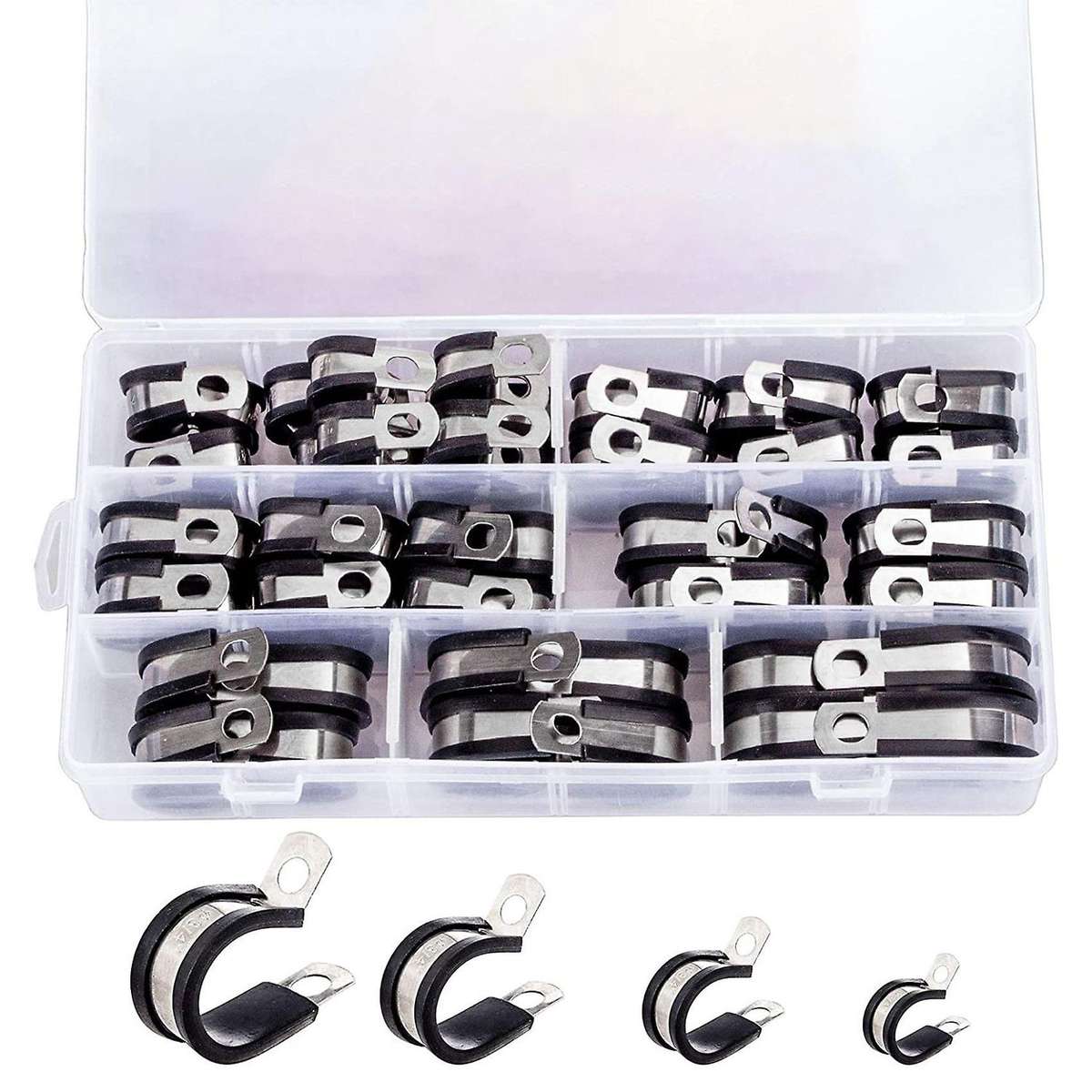 304 Stainless Steel Cable Clamp Rubber Pads, Pipe Clamps Are Used