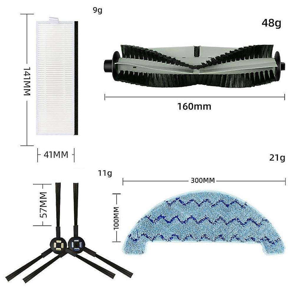 Main Brush Filter Mop for Silvercrest Ssra1 Ssr1 Ilife A9s A9 A7