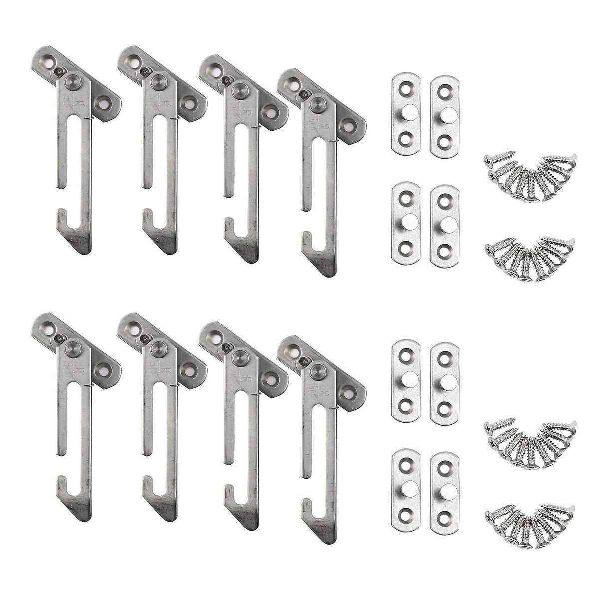 8 Pack Window Restrictor Locks Stainless Steel Child Lock with Screws