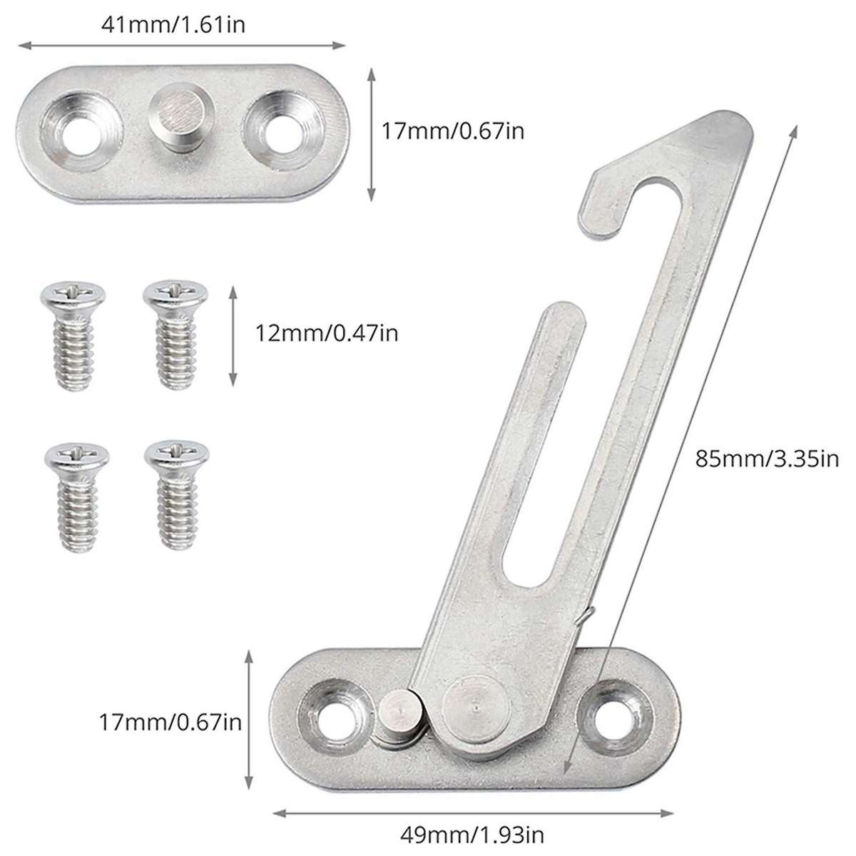 8pcs for Upvc Window Stainless Steel Child Lock Restrictor(right)