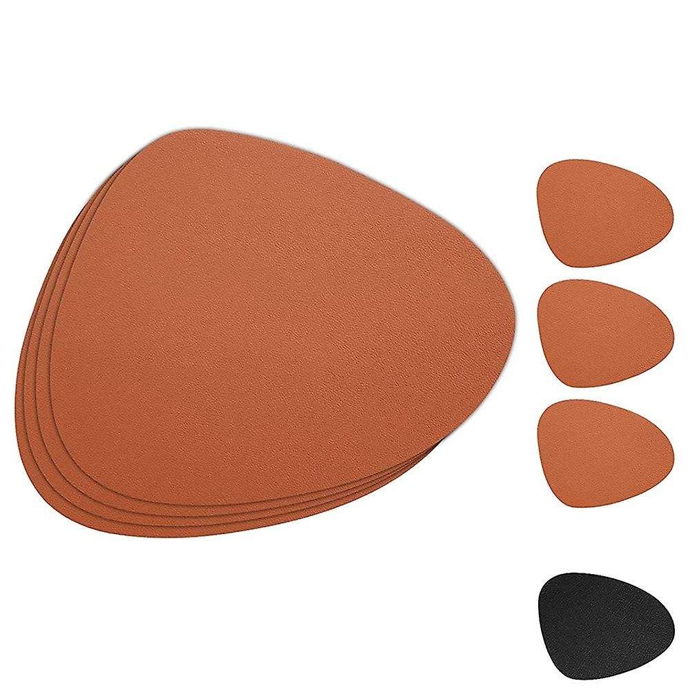 Placemats Leather and Coasters, Washable Placemats (black Brown)