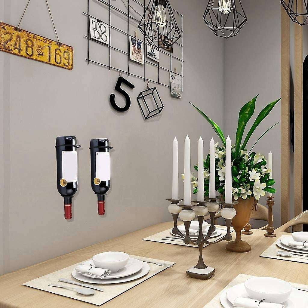 6pcs with Screws,metal Hanging Wine Rack Storage for Storing Bottles