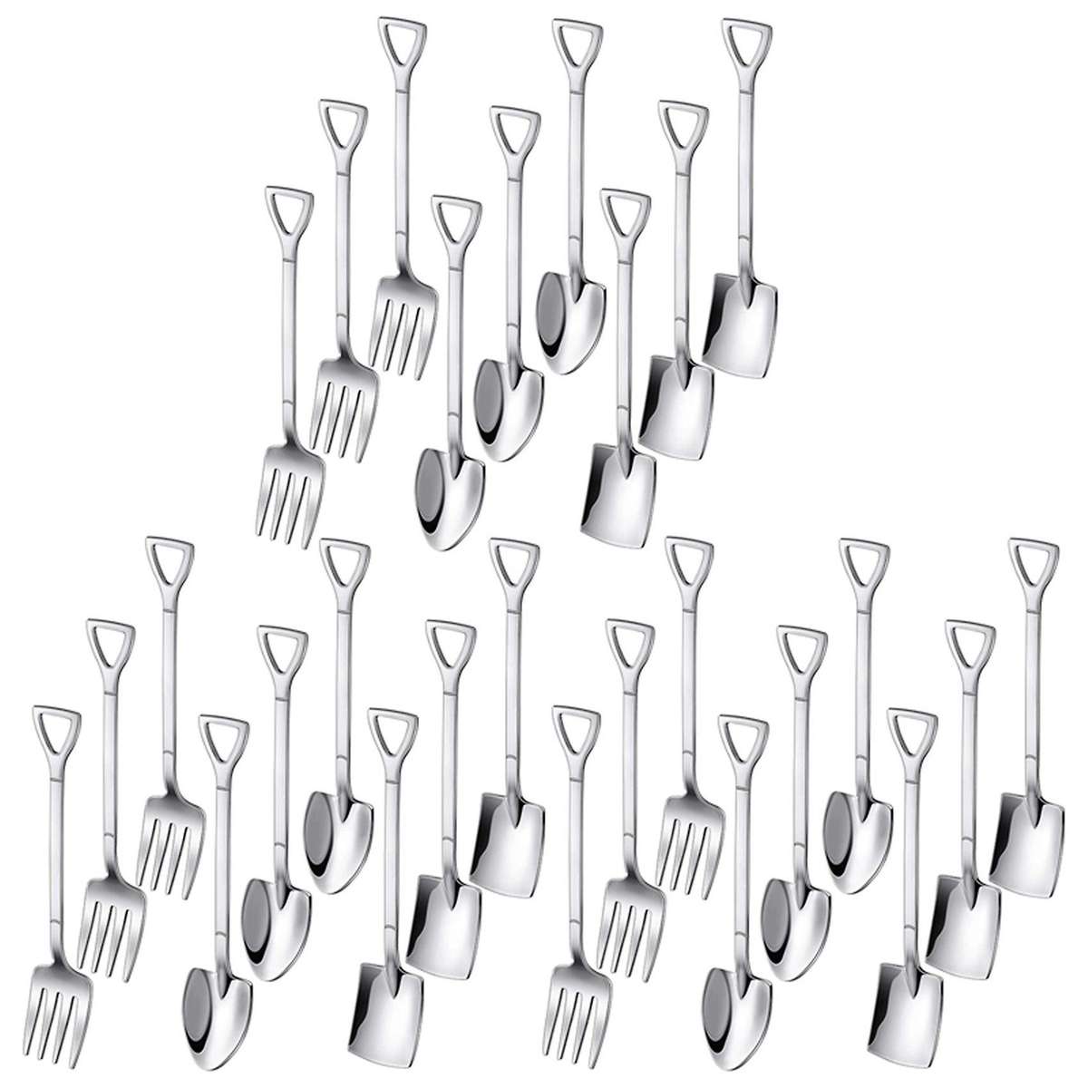 27 Pieces Shovel Spoon Fork Shovel Coffee Spoon Shovel Handle Spoon