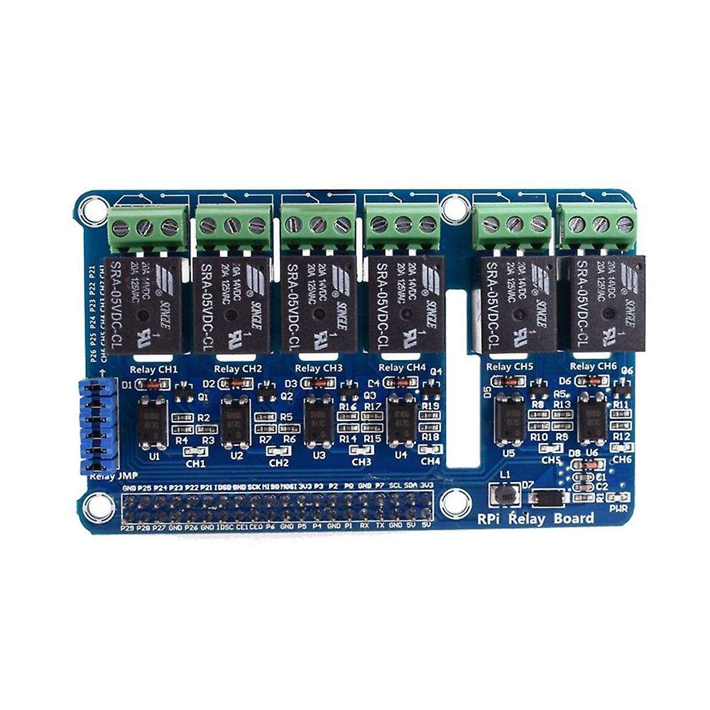 6 Channel Rpi Relay Control Panel Module for Raspberry Pi 3 2 A+ B+