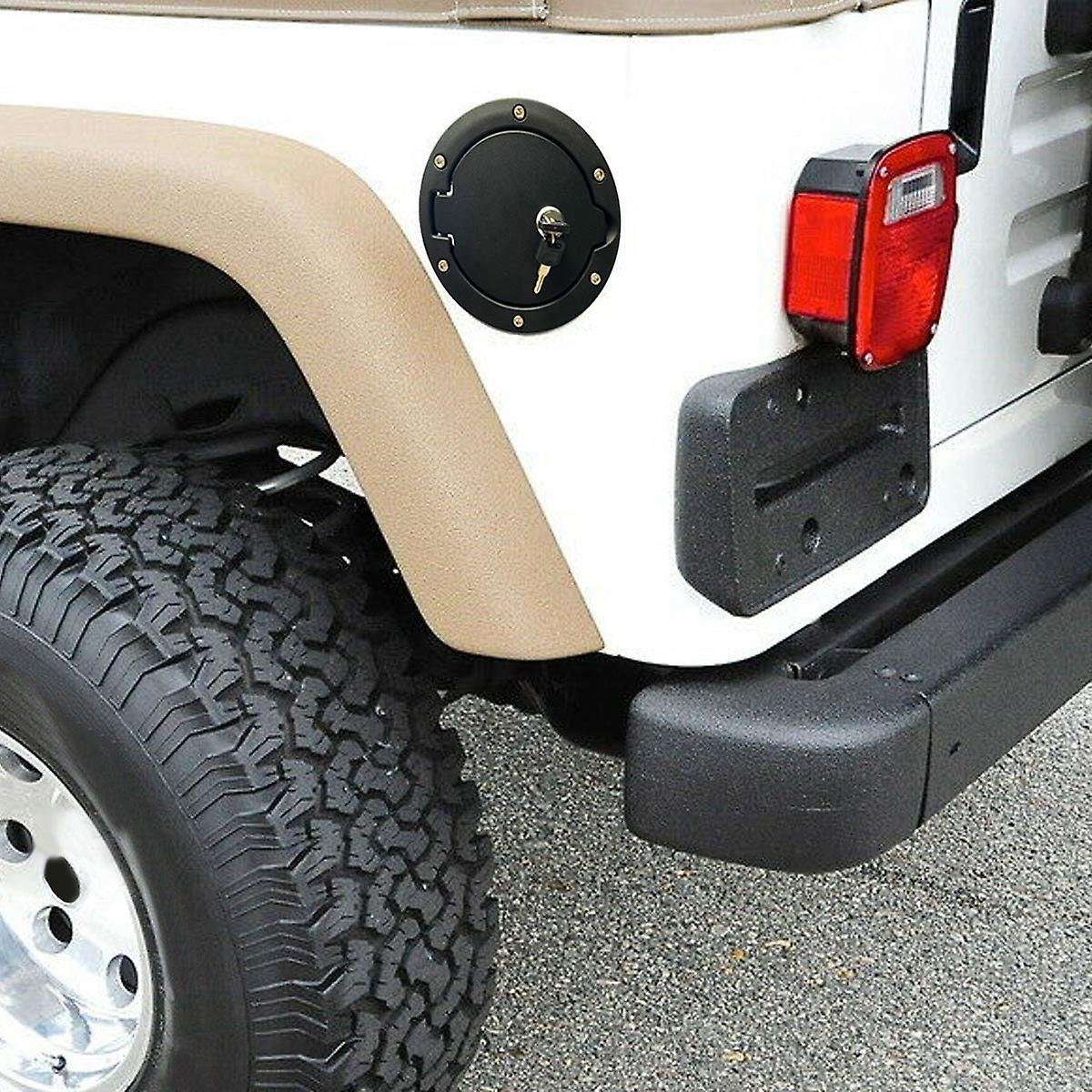 For Jeep Wrangler Jk 07-18 Car Gas Gasoline Tank Cap Cover with Lock
