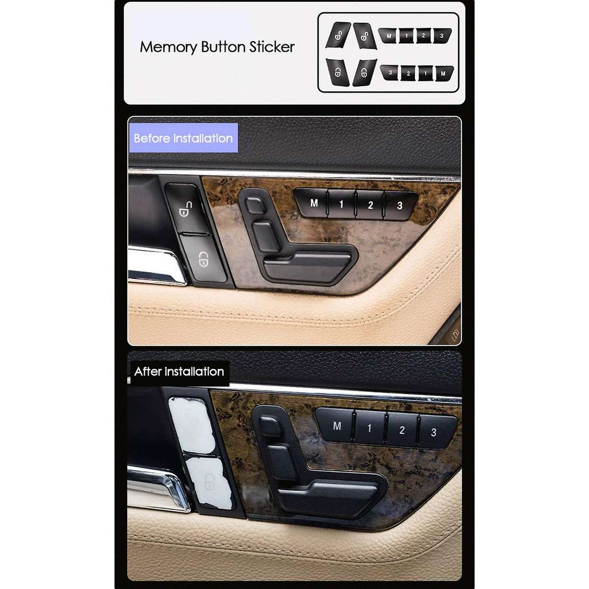 32pcs Car Door Seat Memory Lock Window Glass Lift Button Cover