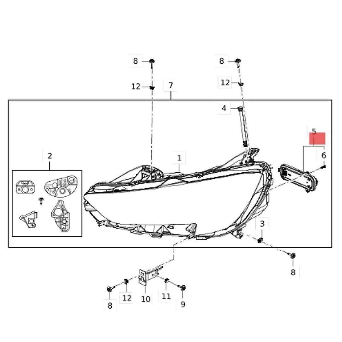 Automotive Led Daytime Running Headlight Led Driver Module for Regal Grandeur 39218156