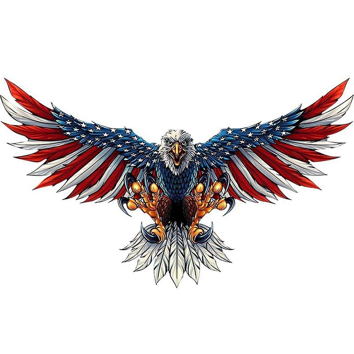 Bald Eagle Decor, American Flag Metal Wall Art, Patriotic Decorations for Mens Room Garage Outdoor