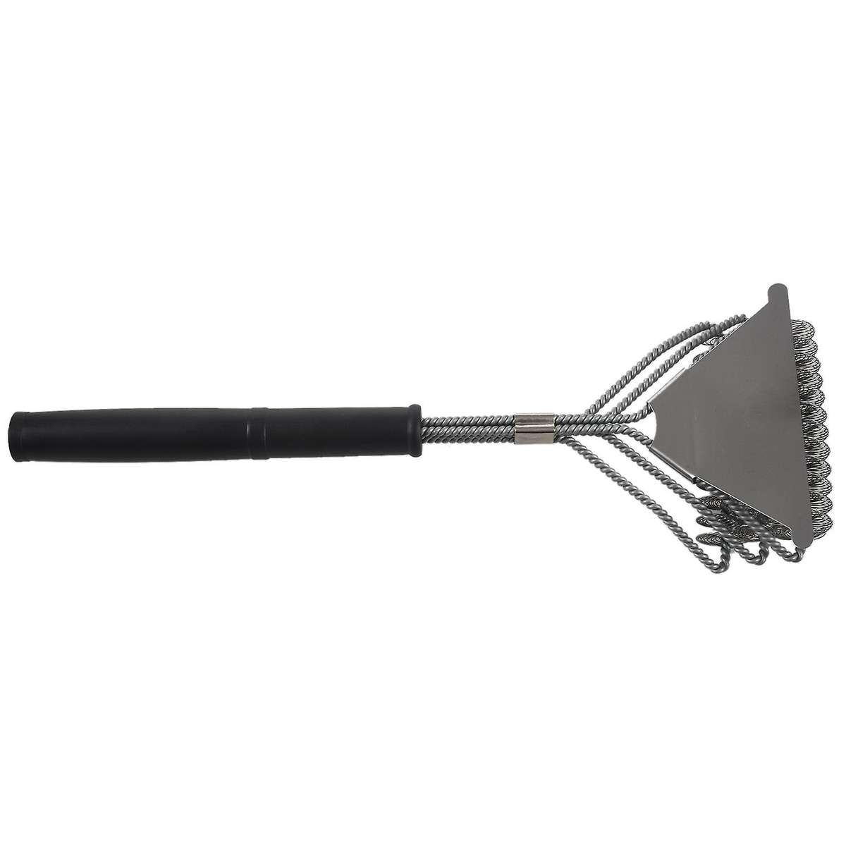 Barbecue Brush with Scraper Anti-Scalding Handle Design Barbecue Brush Stainless Steel Cleaning Tool
