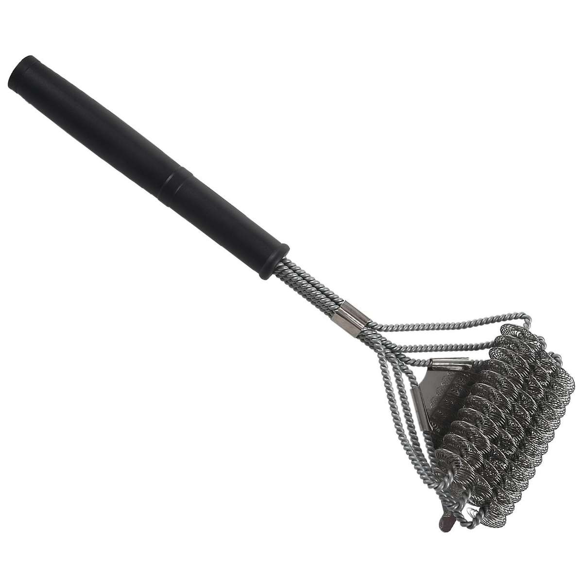 Barbecue Brush with Scraper Anti-Scalding Handle Design Barbecue Brush Stainless Steel Cleaning Tool
