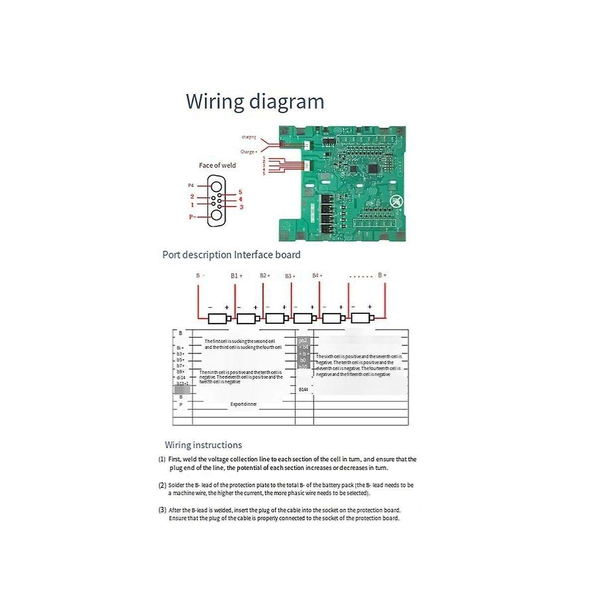 Battery Bms for Mini Pro Balancing Scooter Vehicle Accessories 54V Lithium Battery Pcb Protection Bo