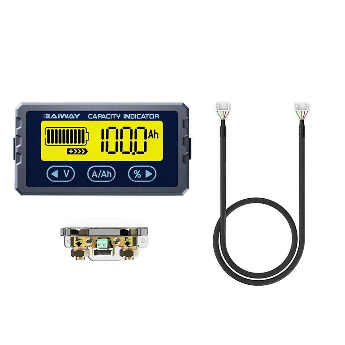 Battery Tester 8V-120V 100A Coulomb Meter Capacity Indicator Lithium Ion Detector Coulomb Meter Vo