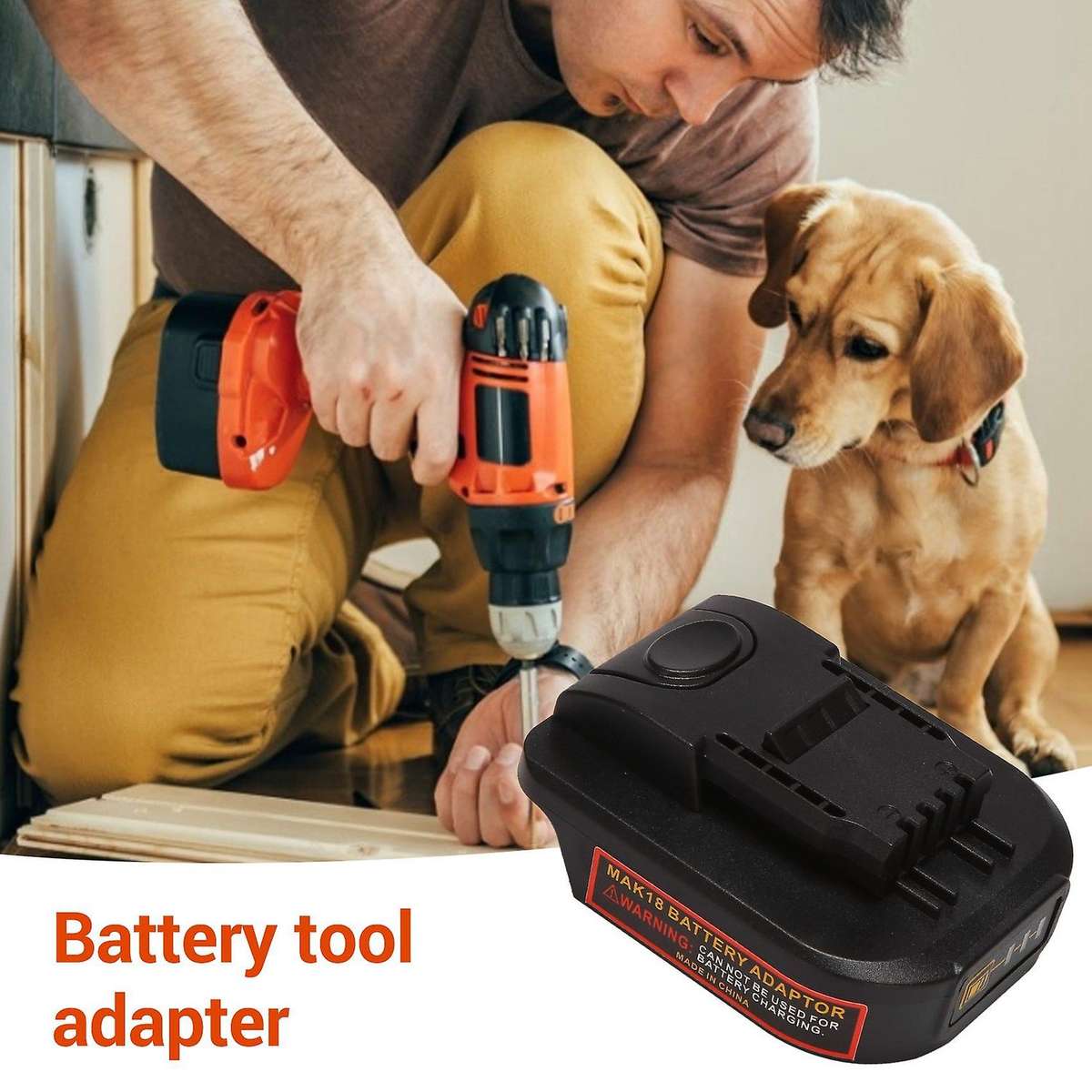 Battery Tool Converter Compatible Makita 18V Lithium to WORX 20V 4-Pin