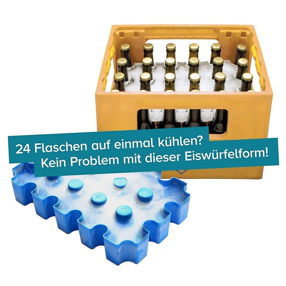 Beer Crate Ice Block, Beer Cooler Ice-Cube Tray for Beer Crates Gift Idea for Beer Drinkers