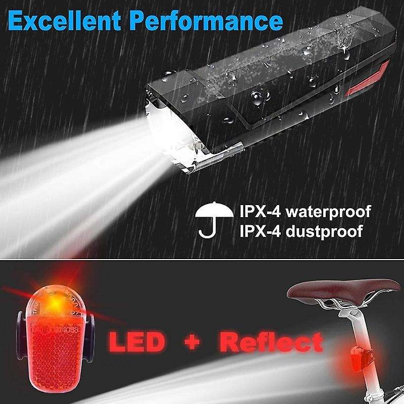 Bicycle Cycling Light Usb Charging Road Bike Headlight Waterproof Led Front Lamp