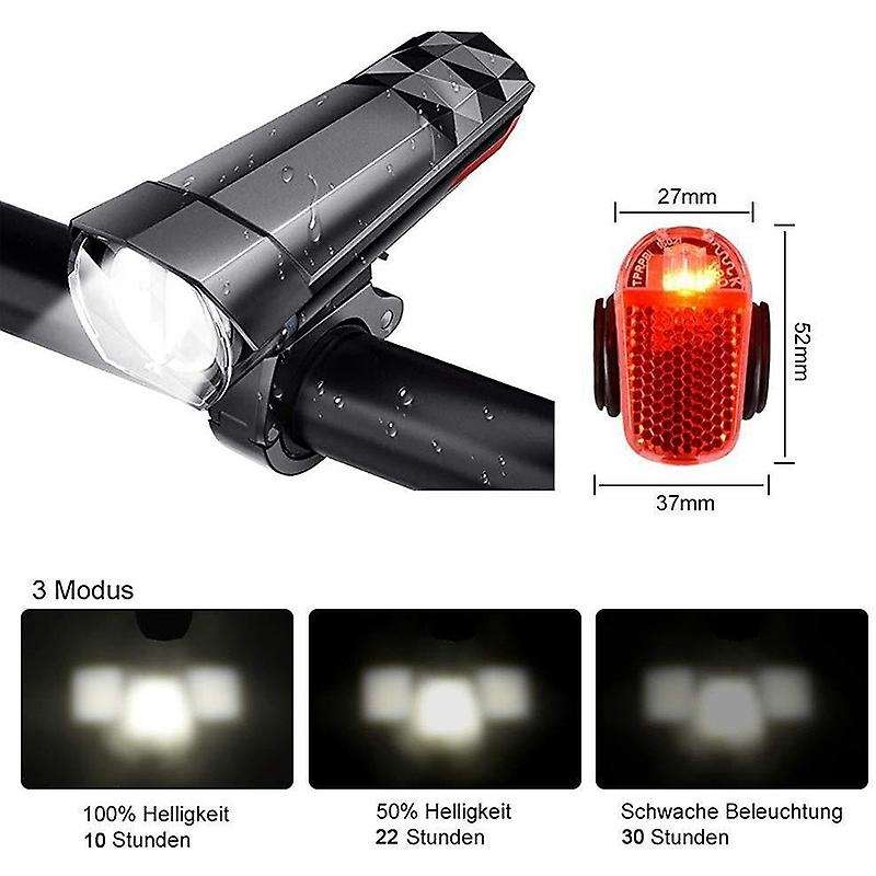Bicycle Cycling Light Usb Charging Road Bike Headlight Waterproof Led Front Lamp