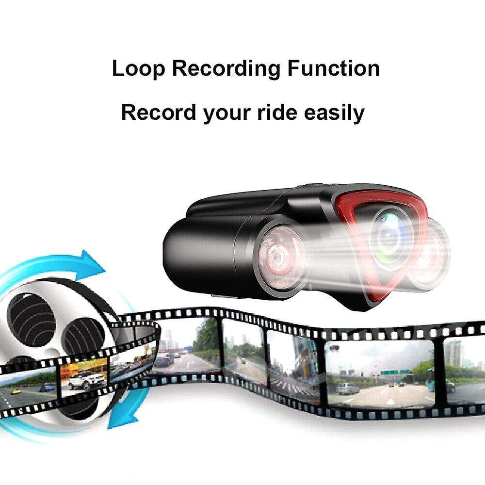 Bicycle Driving Recorder Camera with Dual Lights Support WIFI GPS Track Bike Accessories Rear