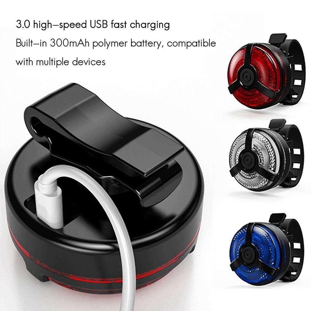 Bicycle Taillight High Capacity Bicycle Tail Lamp Warning Light Bike Rear Light Bright Helmet Light