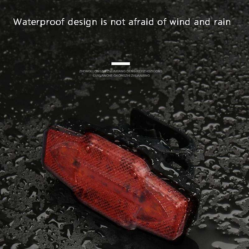 Bike Tail Light Red Turn Signal Light Gravity Induction Smart Bicycle Riding Tail Light Waterproof S