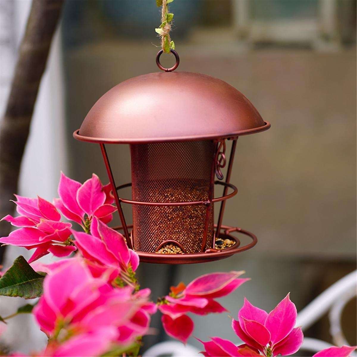 Bird Feeder for Outdoors Hunging, Gifts for Mom Grandma Women, Metal Waterproof Outside Wild Bird Fe